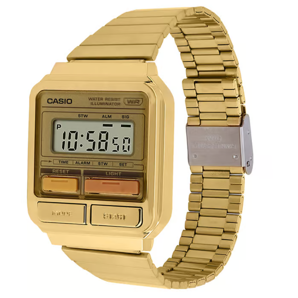 Casio Vintage Gold Unisex Watch D322 A120WEG-9ADF