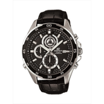 Casio Black Leather Strap Men's Watch EFR-547L-1AV | 10493278