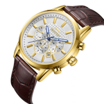 Slazenger White Dial Brown Leather Multifunction Men's Watch SL.09.2649.2.132