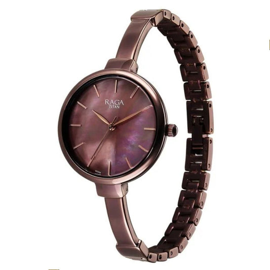 Titan Raga Showstopper Brown Women's Watch 95273QM01