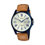 Casio Brown Leather Strap Men's Watch MTP-1384BUL-9AV | 10544706