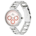 Titan Quartz Pink Women's Watch 2480SM05