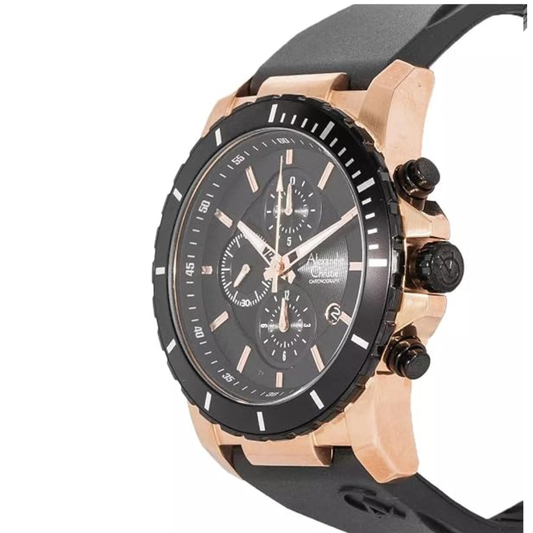 Alexandre Christie Chronograph Black Men's Watch 6141MCRBRBA