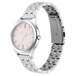 Fastrack Stunners Quartz Analog Pink Dial Metal Strap Watch for Girls 6152SM04