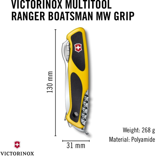 Victorinox Ranger Grip Boat Man Yellow Knife 0.9798.MWC8