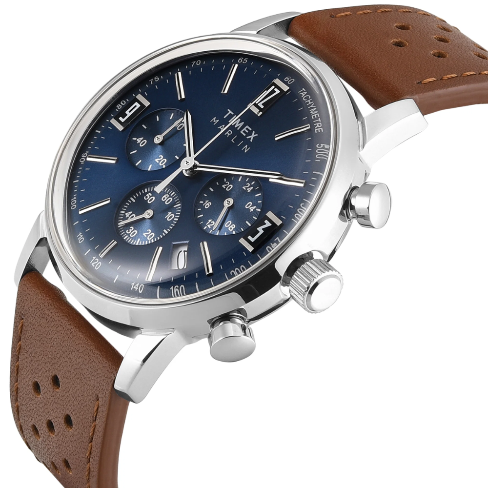 Timex Marlin Round 42mm Blue Dial Analogue Men's Watch - TWEG26714