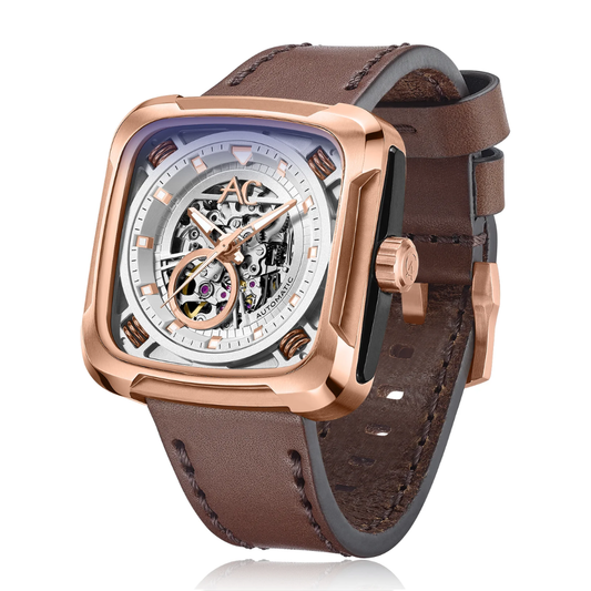 Alexandre Christie Maharaja Luxe Brown Men's Automatic Watch 6577MALRGSL