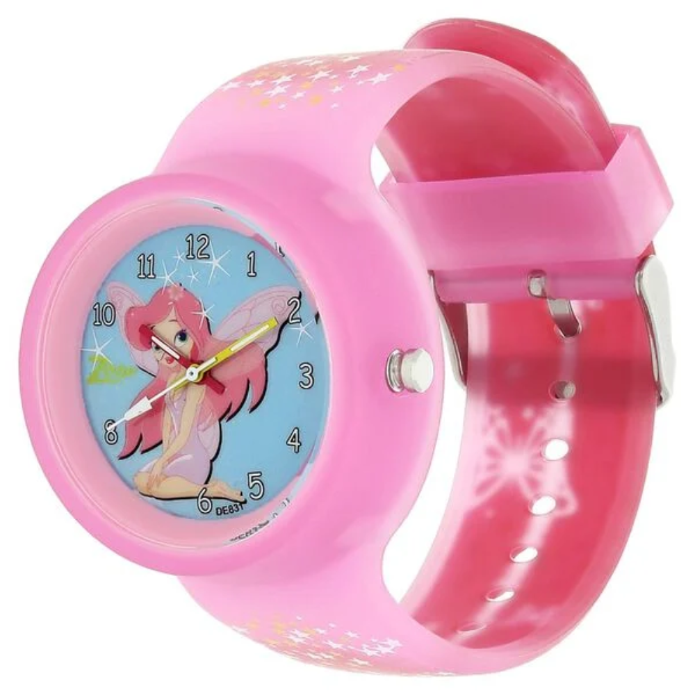 Zoop Analog Watch Blue Dial Pink Strap Girls Kids C3029PP11W