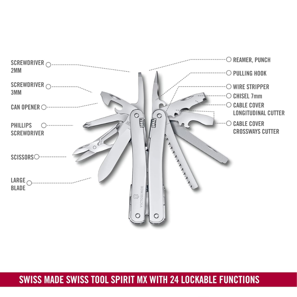 Victorinox Swiss Tool Spirit MX Silver Swiss Tool 3.0224.MN