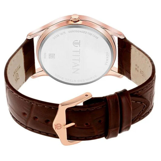 Titan Quartz White Men's Watch 1824WL02