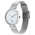 Fastrack Stunners X Mother Of Pearl Dial Stainless Steel Strap Watch For Girls 68049SM01