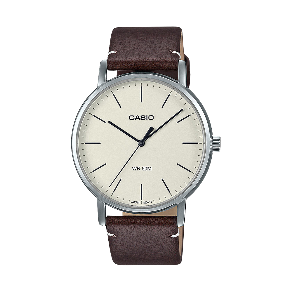 Casio Brown Leather Strap Men's Watch MTP-E171L-5EV, MTP-E320L-5EV | 10617838