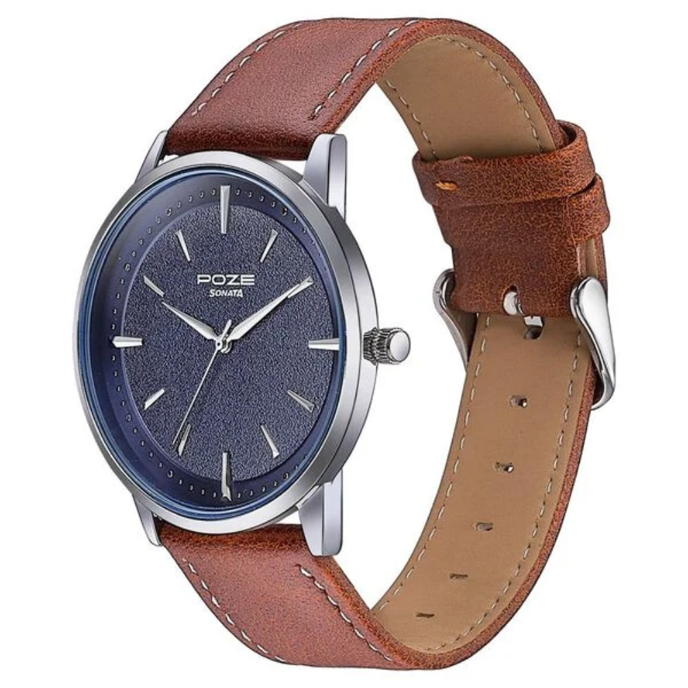 Sonata Poze Blue Dial Men's Watch SP70054SL01