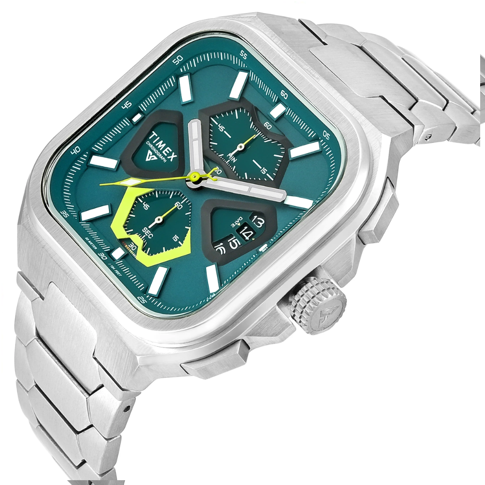 Timex Vector Green Square Dial Analogue Men's Watch - TWEG30902