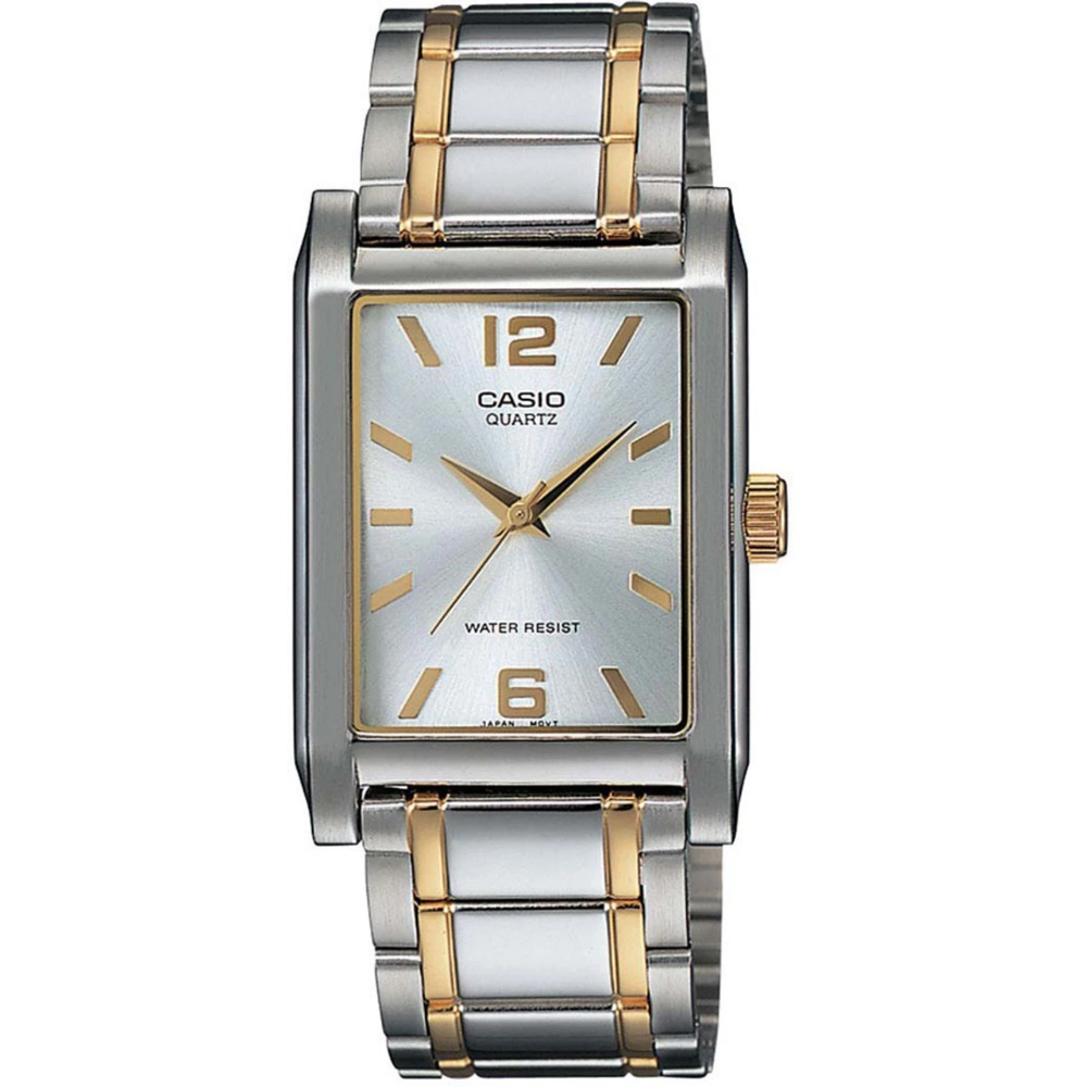 Casio Stainless Steel Silver and Gold Two-Tone Strap Men's Watch MTP-1235SG-7A | 10175466