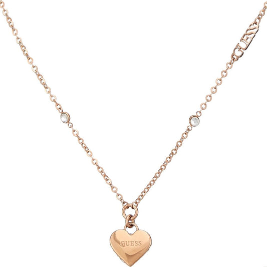 GUESS Circle Lights Rose Gold-Plated Women's Necklace UBN02230RG