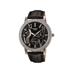 Casio Black Leather Strap Women's Watch Sheen SHE-3025L-1A | 10433985