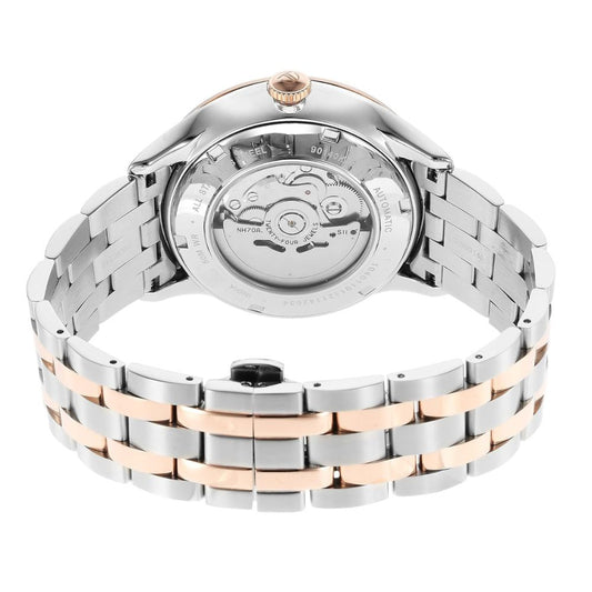 Titan Metal Mechanicals Two Toned Silver and Rose Gold Men's Watch 90140KM01