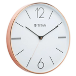 Titan Metallic Rose Gold White Dial Wall Clock NSW0058MA01