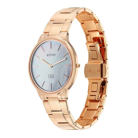 Titan Edge Rich Mother of Pearl Women's Watch 2734WM01