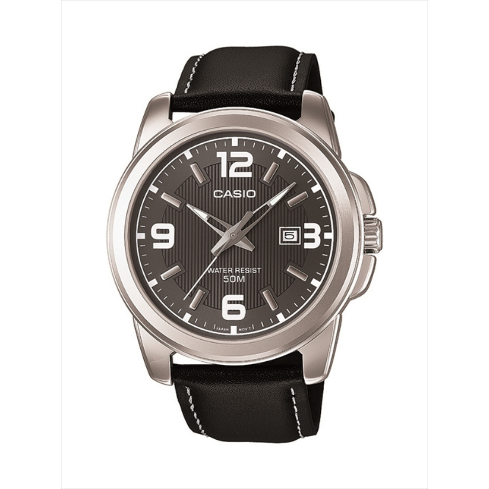 Casio Black Leather Strap Men's Watch MTP-1314L-8AV, MTP-1314PL-8AV | 10376281