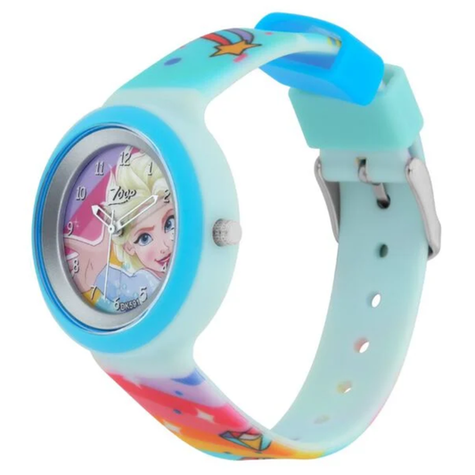 Zoop Disney Princess Blue Dial Multicoloured Strap Girls Kids Analog Watch NS26006PP07W