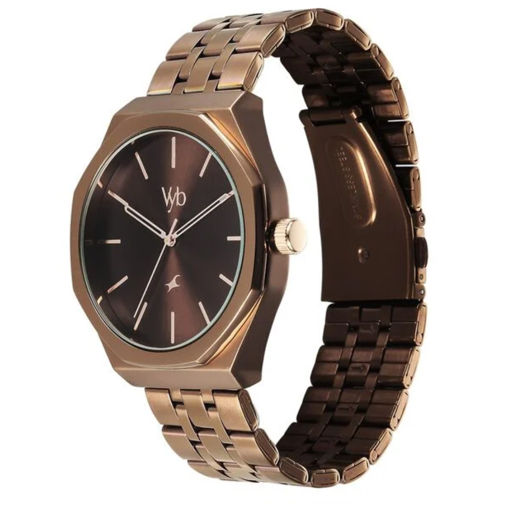 Fastrack Vyb Challenger Brown Dial Men's Watch FV30026QM01