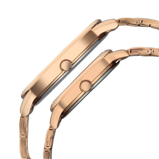 Titan Bandhan Eternal Rose Gold Couple Watch 19672967WM01