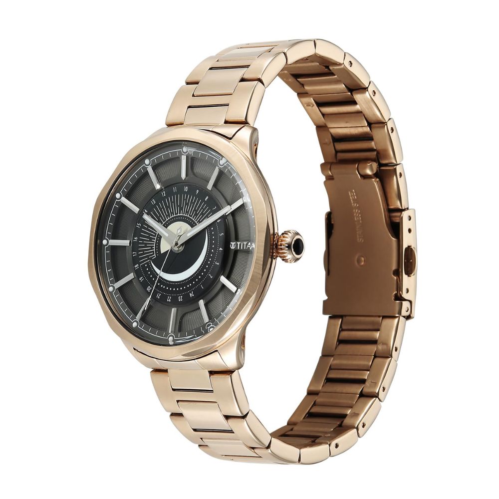 Titan Stellar Brown Men's Watch 10028WM01
