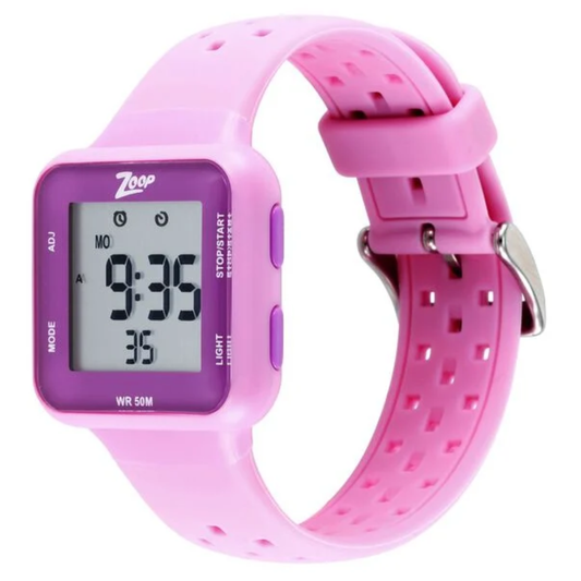 Zoop Digital Watch with Pink Dial & Pink Strap for Girls Kids NR16022PP02