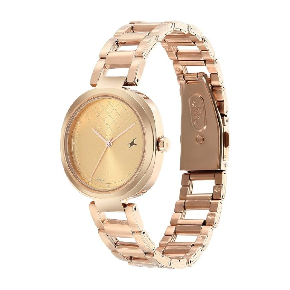 Fastrack Stunners Golden Dial Women's Watch 6247WM01