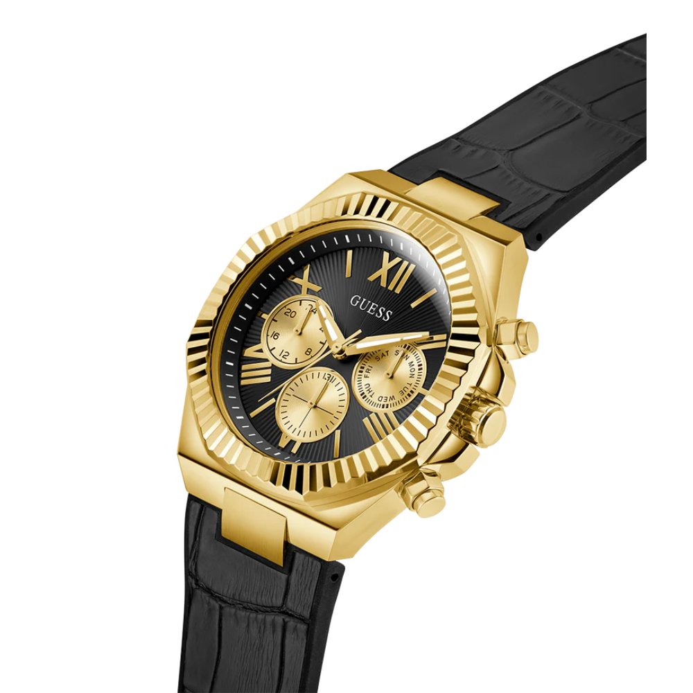 GUESS Equity Black Gold Men Watch GW0791G3