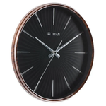 Titan Contemporary Black Dial Wall Clock NSW0013PA01