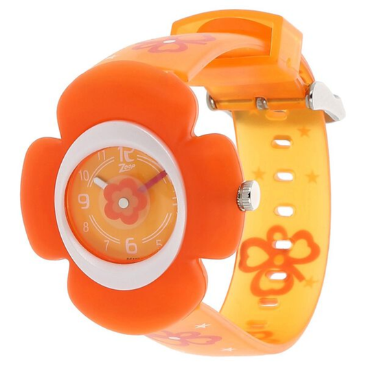 Zoop Orange Dial Multicoloured Strap Girls Kids Analog Watch C4008PP02