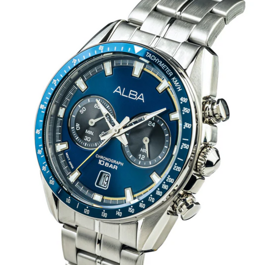 ALBA Active Navy Blue Dial Men's Watch A4B017X1