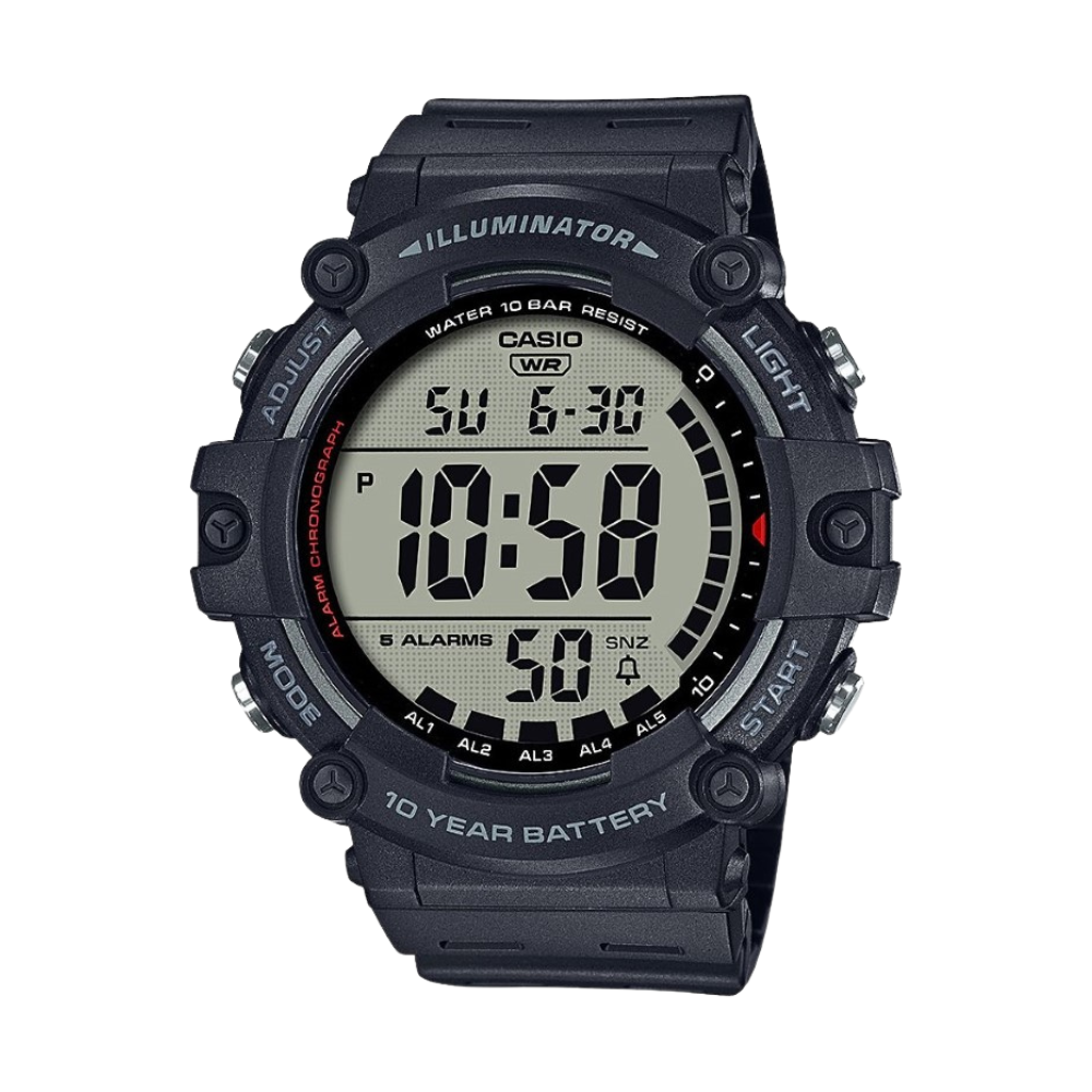 Casio Black Resin Strap Men's Watch for AE-1500WH-1A, AE-1500WHC-1AV, AE-1600H-1A | 10600971