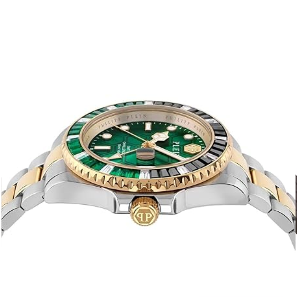 Philipp Plein GMT-I Challenger Baguettes Green Dial Unisex Watch PWPZA0224