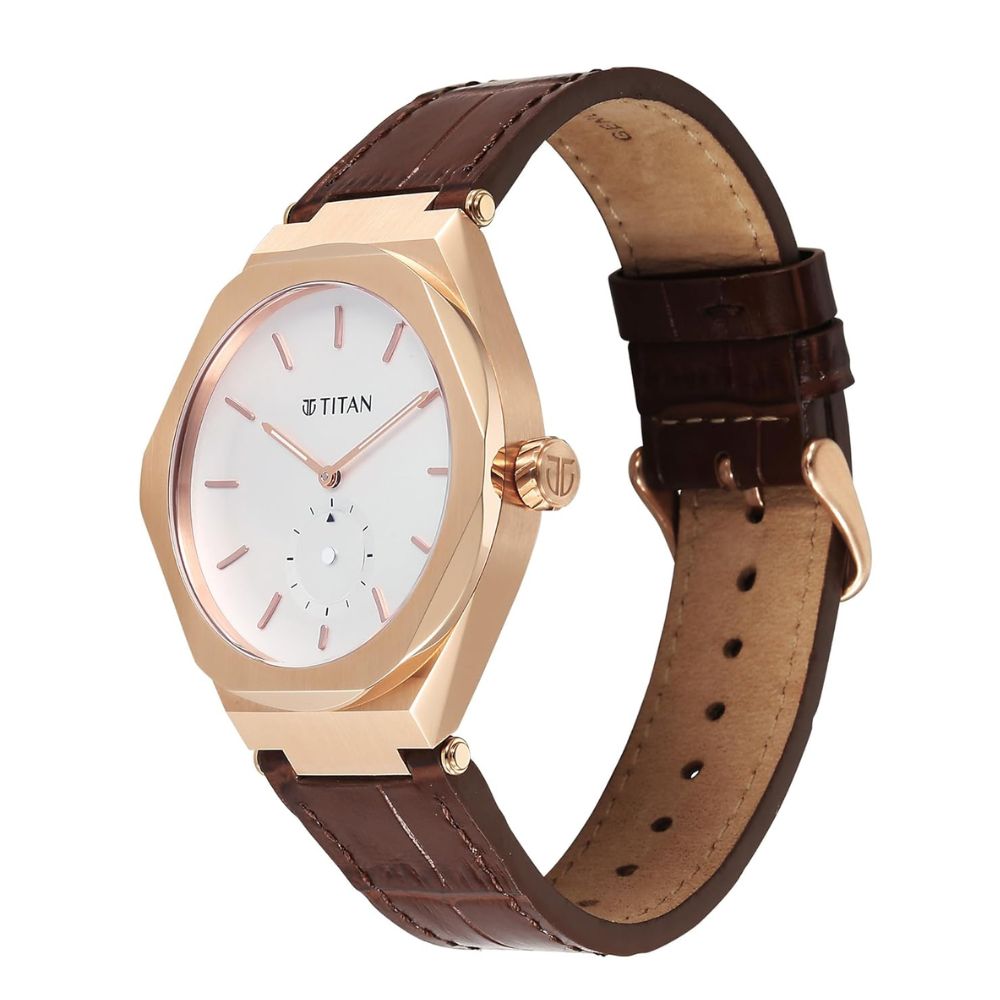 Titan Contour White Dial Men's Watch 90210WL01