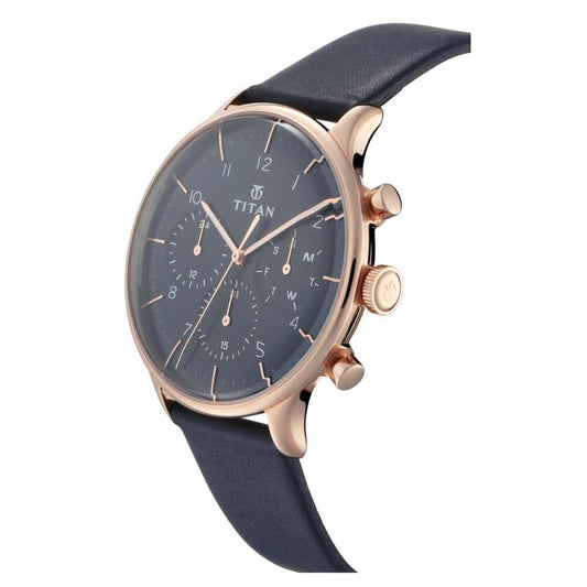 Titan Light Leathers Blue Men's Watch 90102WL02