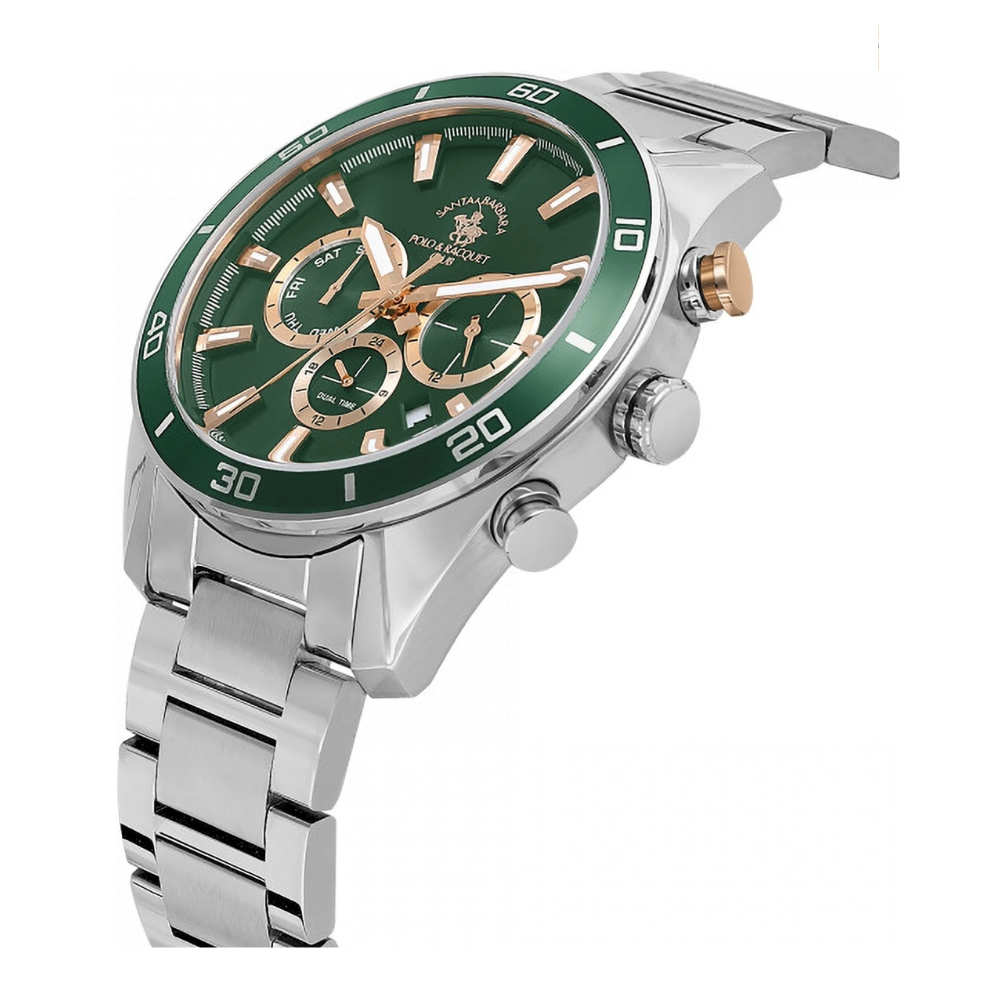 Santa Barbara Polo & Racquet Club Green Dial Men's Watch SB.1.10498-3