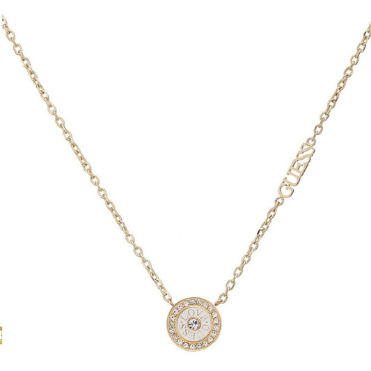 Guess Love Gold-Plated White Women Necklace UBN04080YGWH