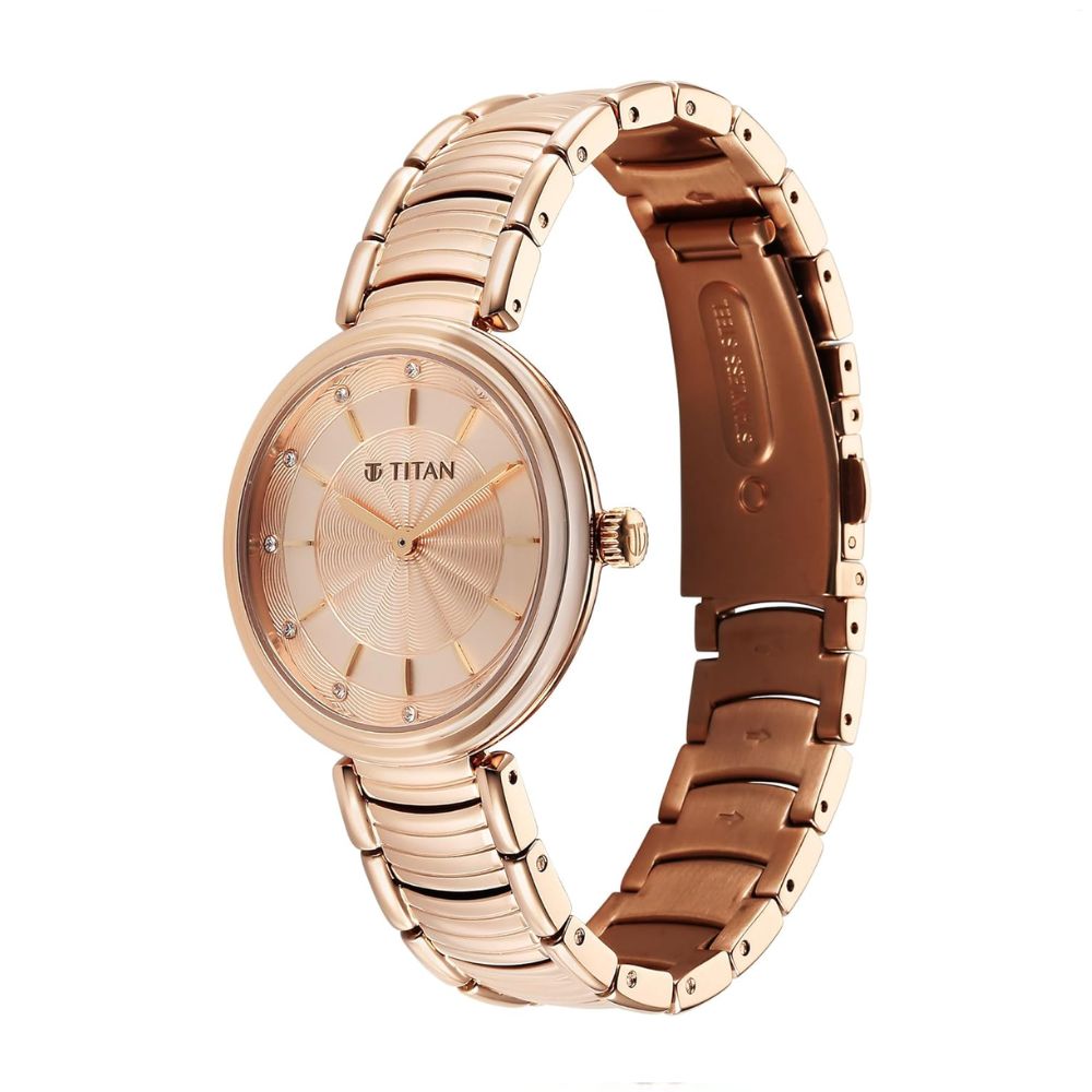 Titan Aura Rose Gold Women's Watch 95240WM01