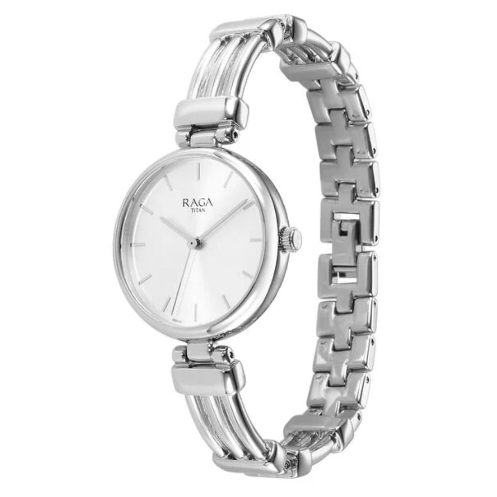 Titan Raga Showstopper Silver Women's Watch NU95263SM01