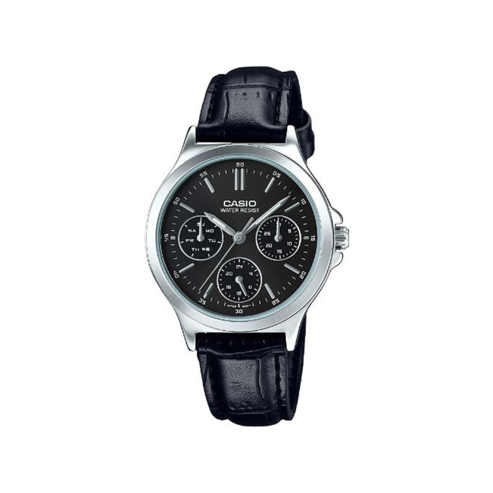 Casio Black Leather Strap Women's Watch LTP-V300L-1A | 10531192