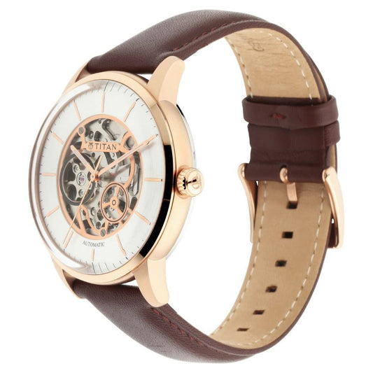 Titan Silver White Men's Watch 90110WL03