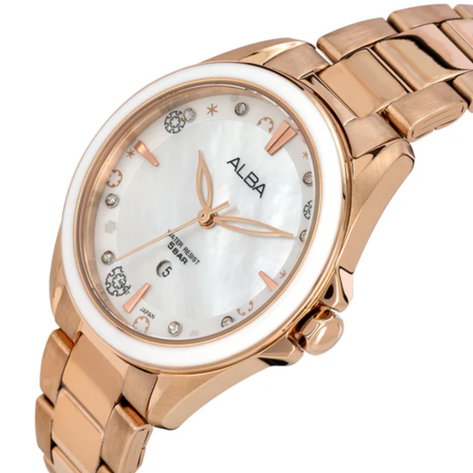 ALBA Pearly White Dial Women's Watch AH7DV0X1