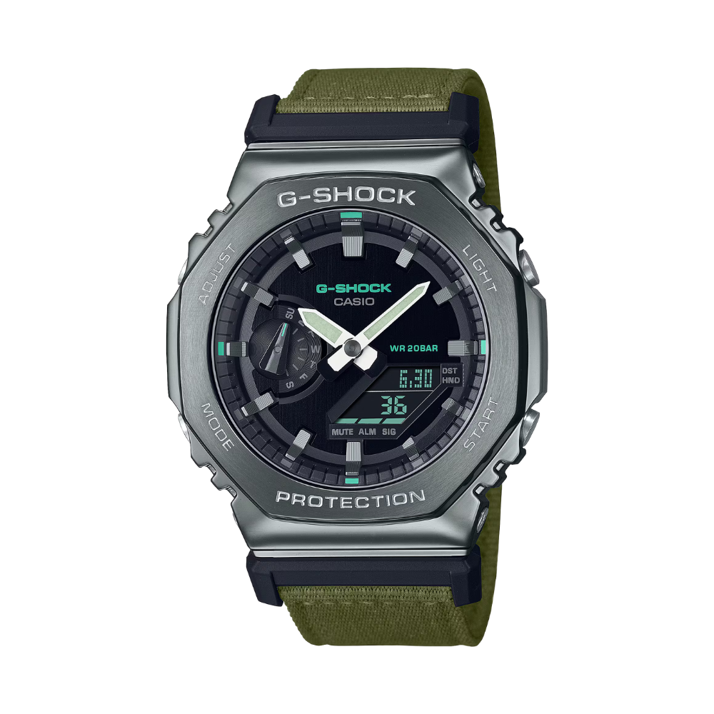 Casio Green Fabric Strap Men's Watch GM-2100CB-3A | 10654057
