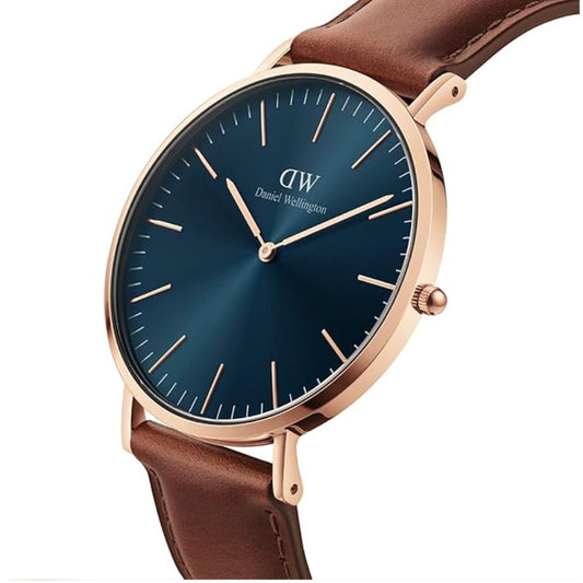 Daniel Wellington Classic Analog Blue & Brown Men Watch DW00100626K