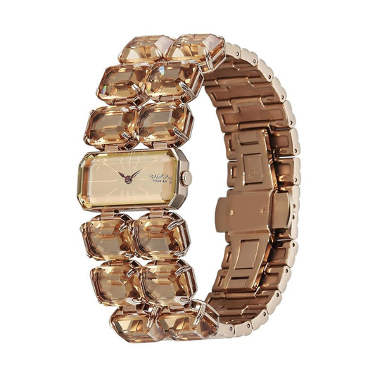 Titan Raga Cocktails Brown Women's Watch 95320WM01