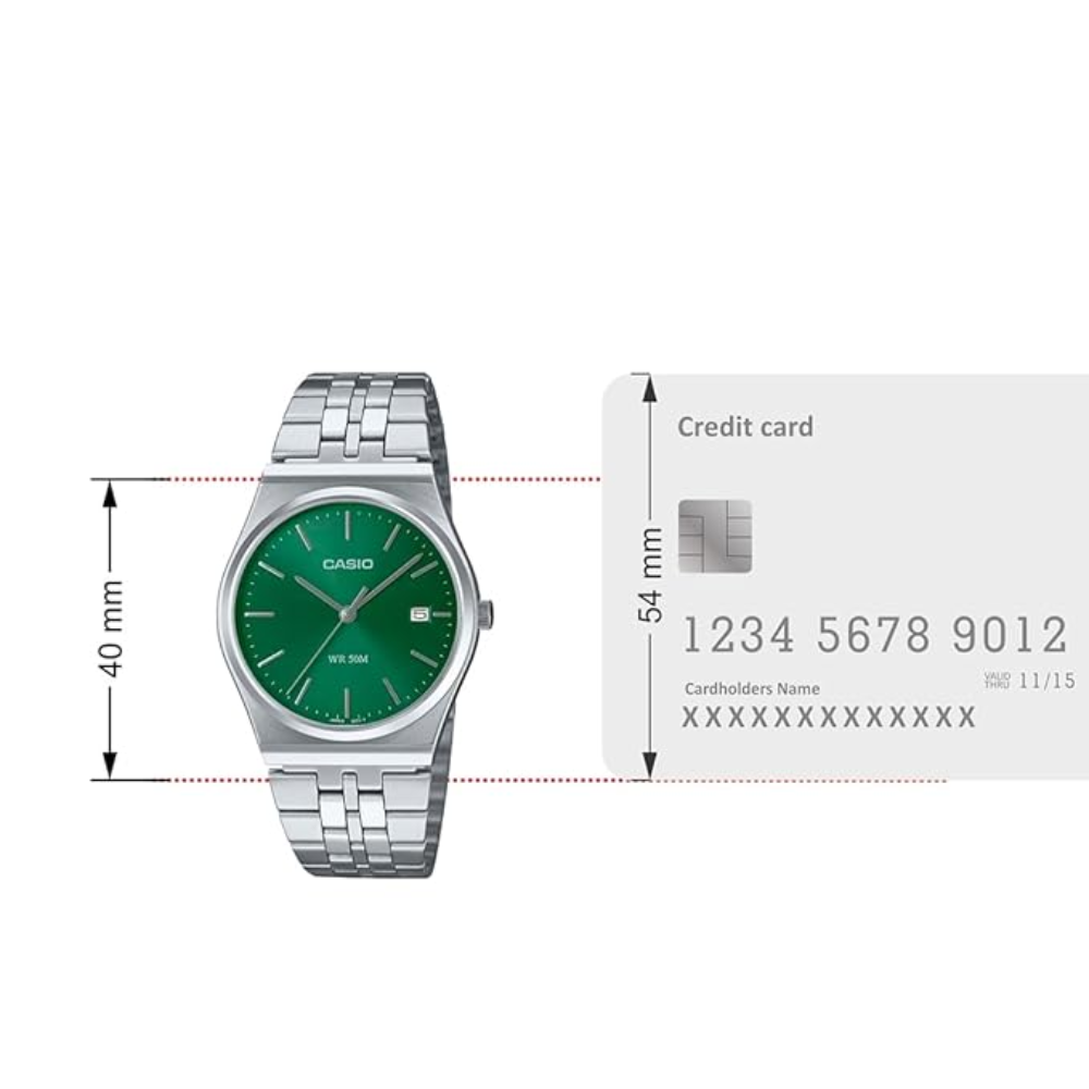 Casio Enticer Green Dial Men Watch A2236 MTP-B145D-3AVDF
